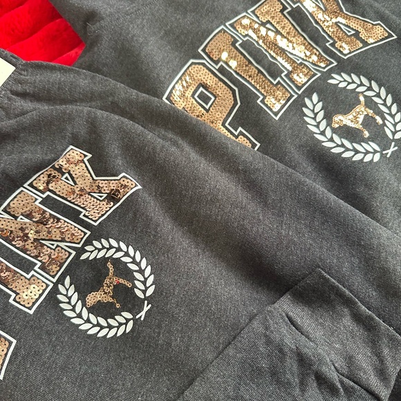 NWT VS PINK SHERPA LINED HOODED BLING SET - Picture 7 of 10